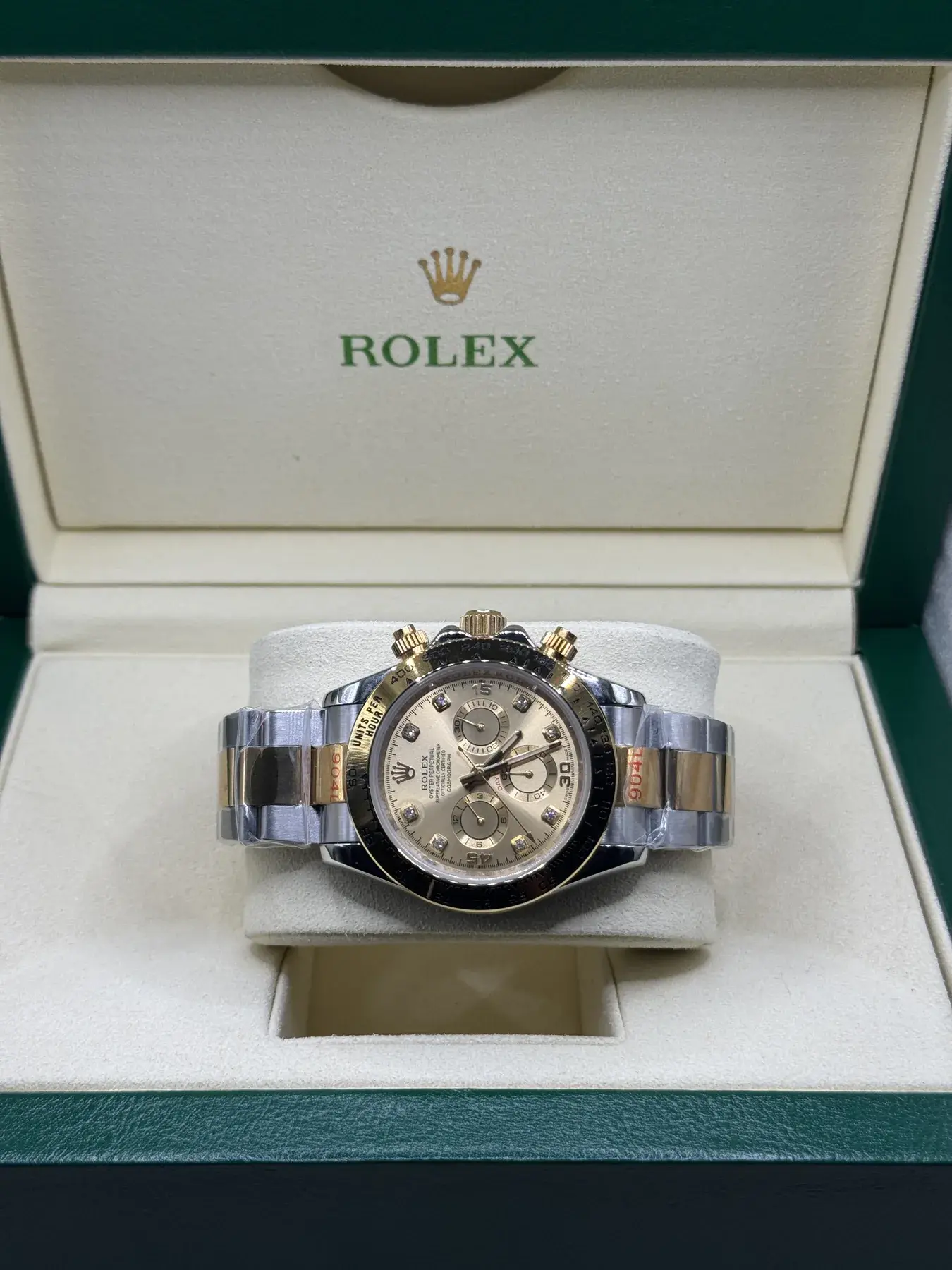 Rolex Cosmograph Daytona · Bicolor, champagne diamant