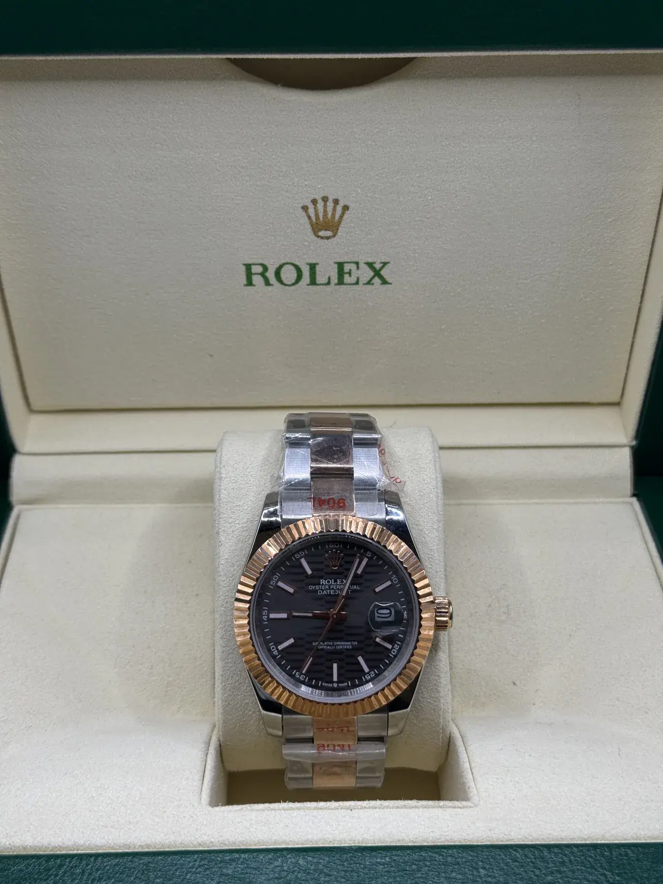 Rolex Datejust 41 · Bicolor Everose, grijs motief
