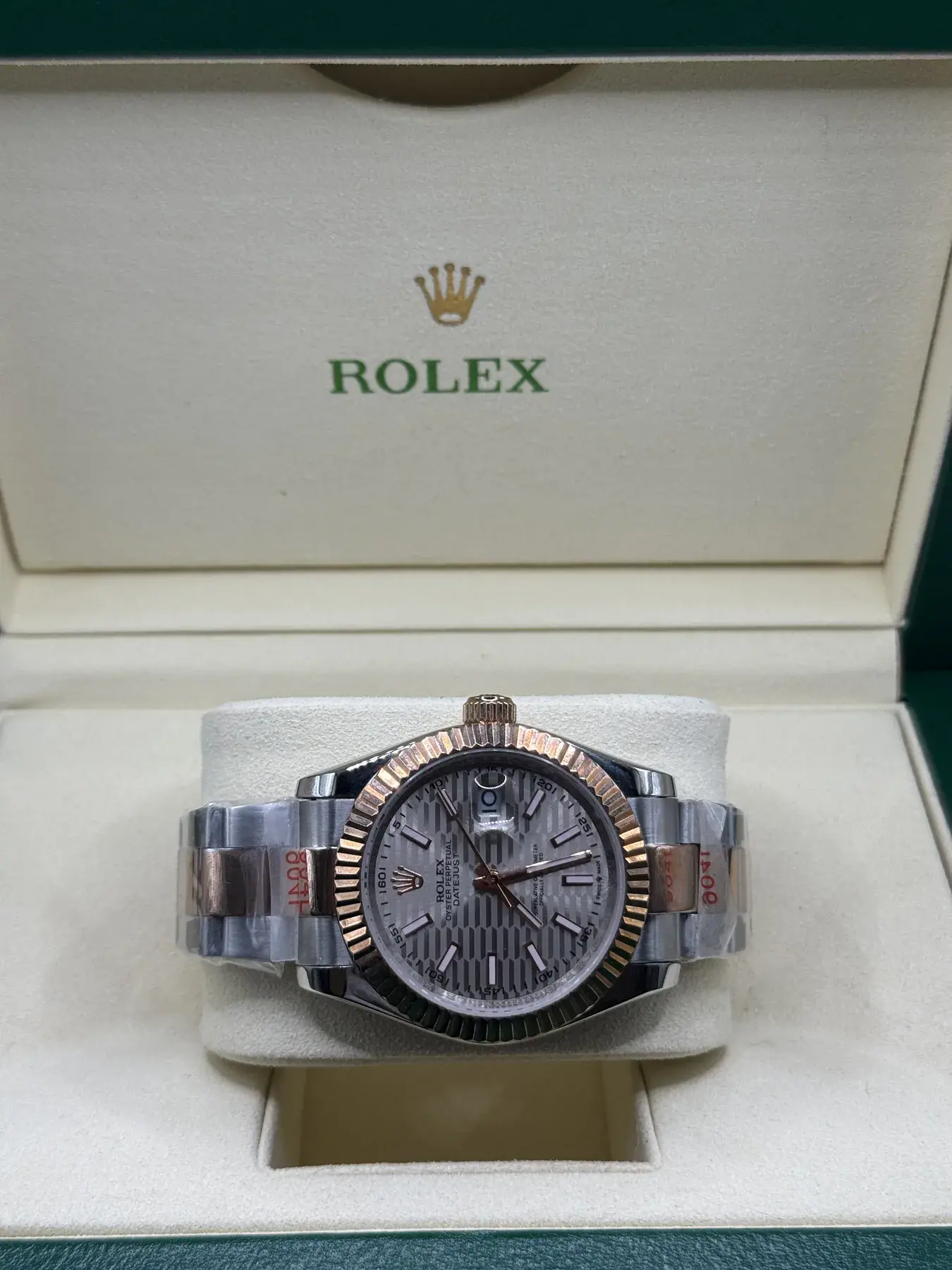 Rolex Datejust 41 · Bicolor Everose, zilver motief