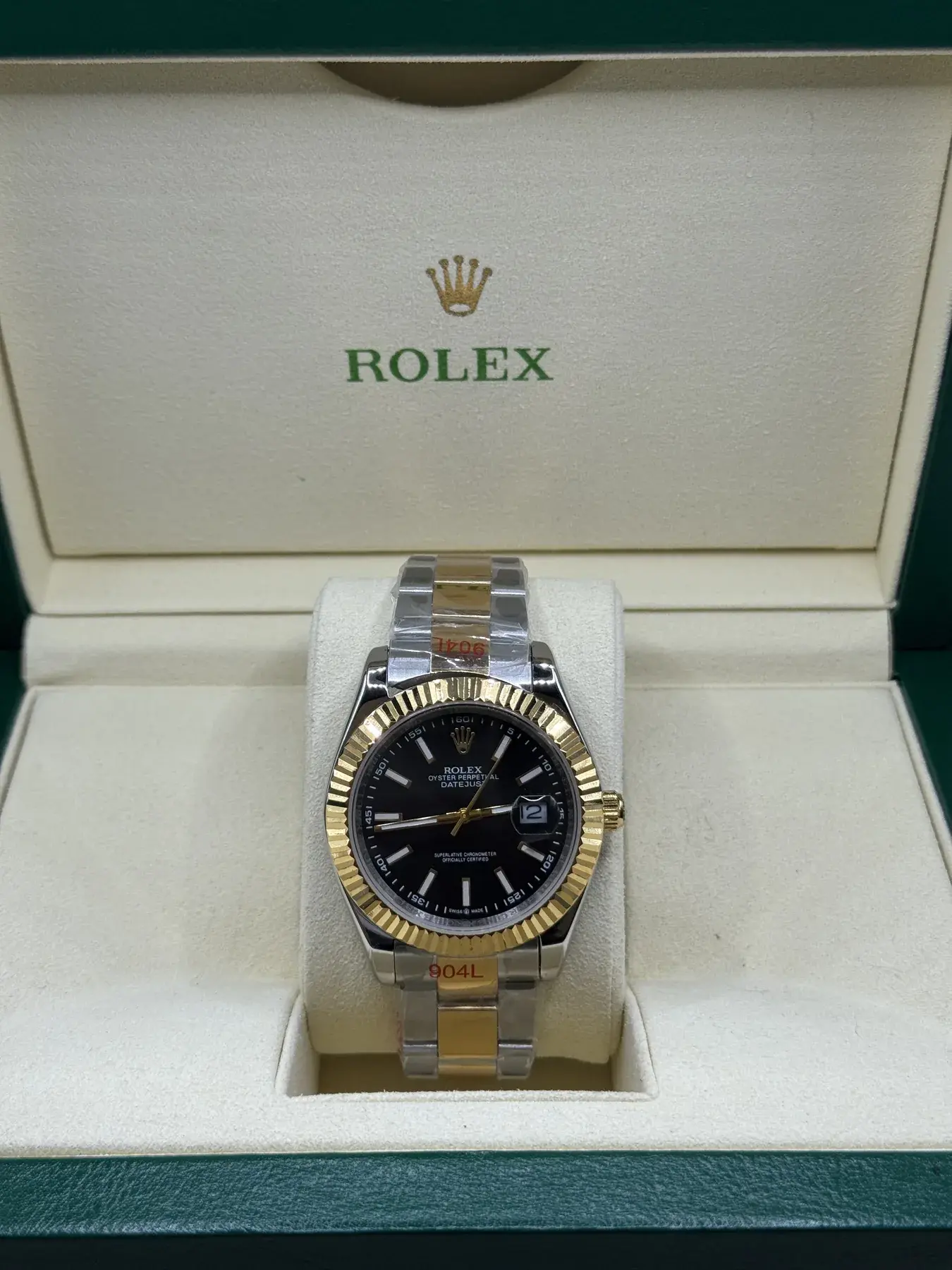 Rolex Datejust 41 · Bicolor geelgoud, zwart