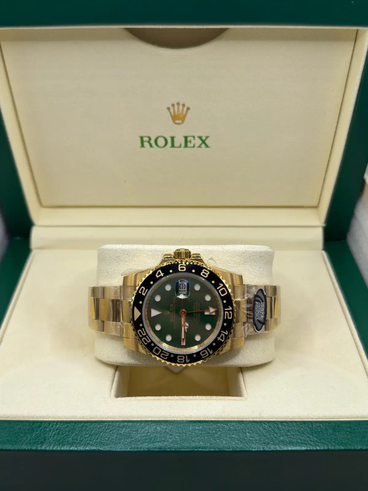 Rolex GMT-Master II · Geelgoud, groene wijzerplaat