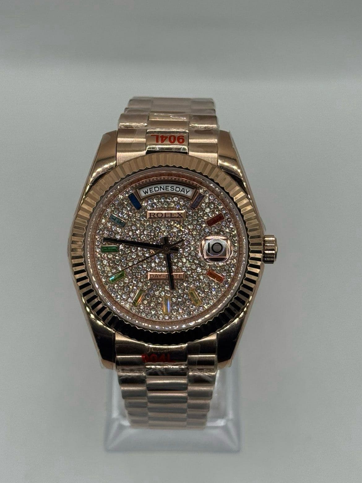Rolex Day-Date 40 · Diamant pavé