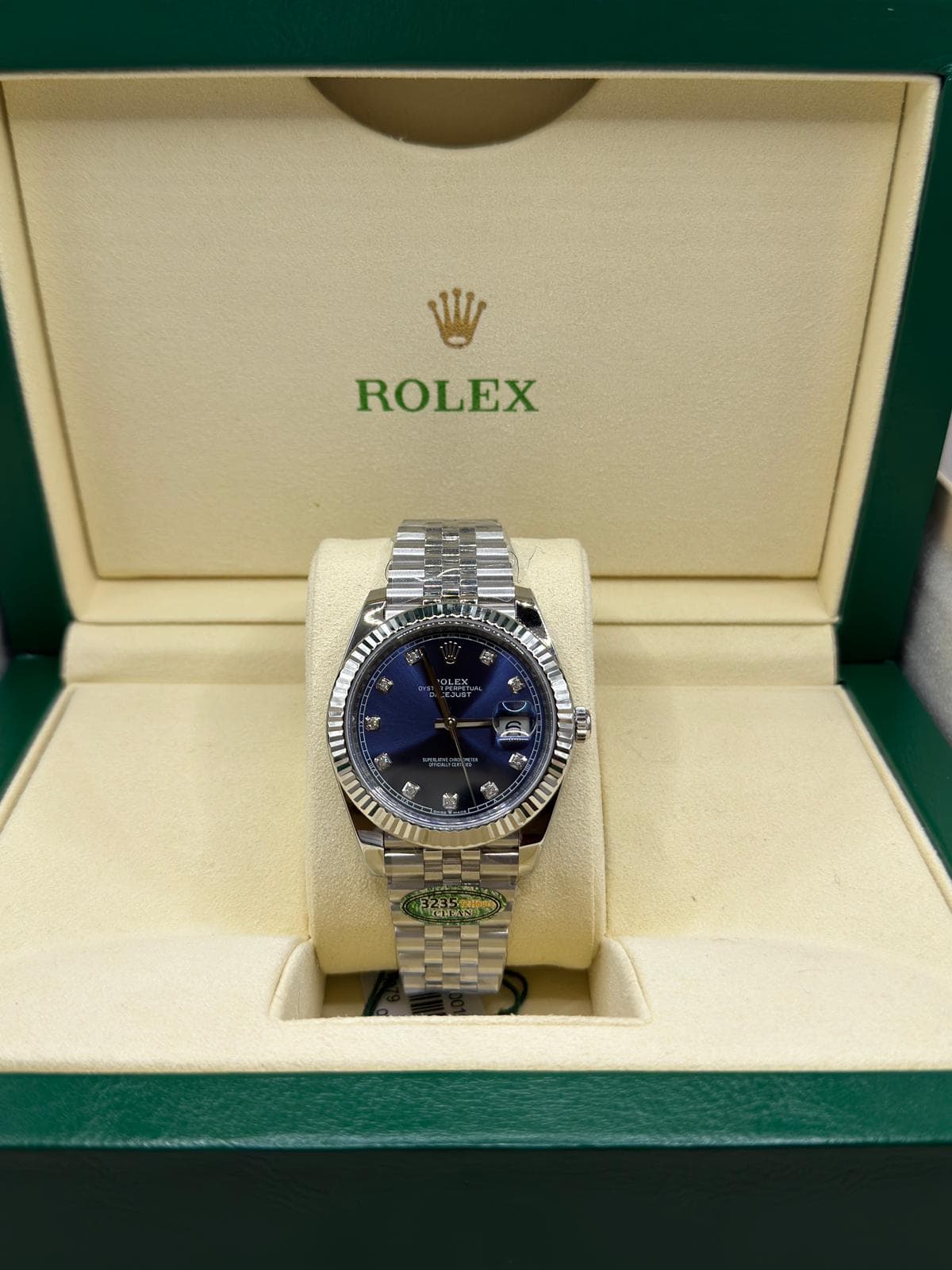 Datejust 41 · Blauw, diamant