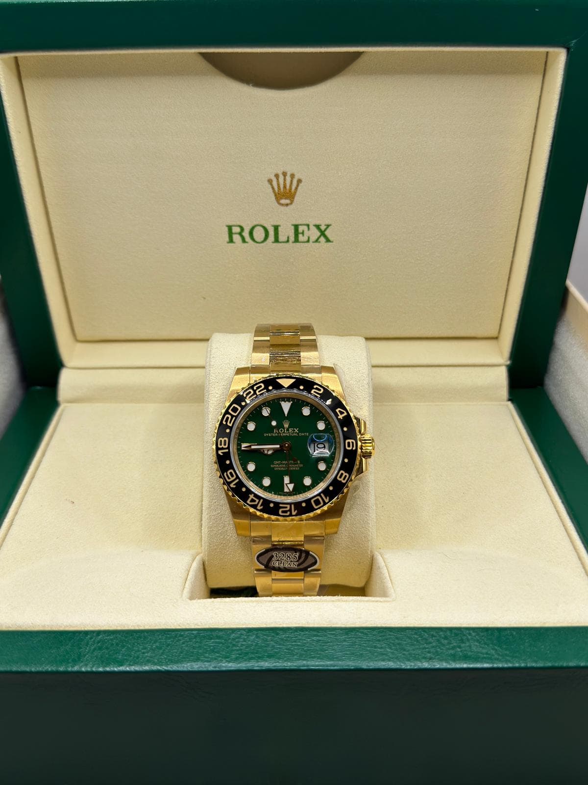 Rolex GMT-Master II · Geelgoud, groene wijzerplaat