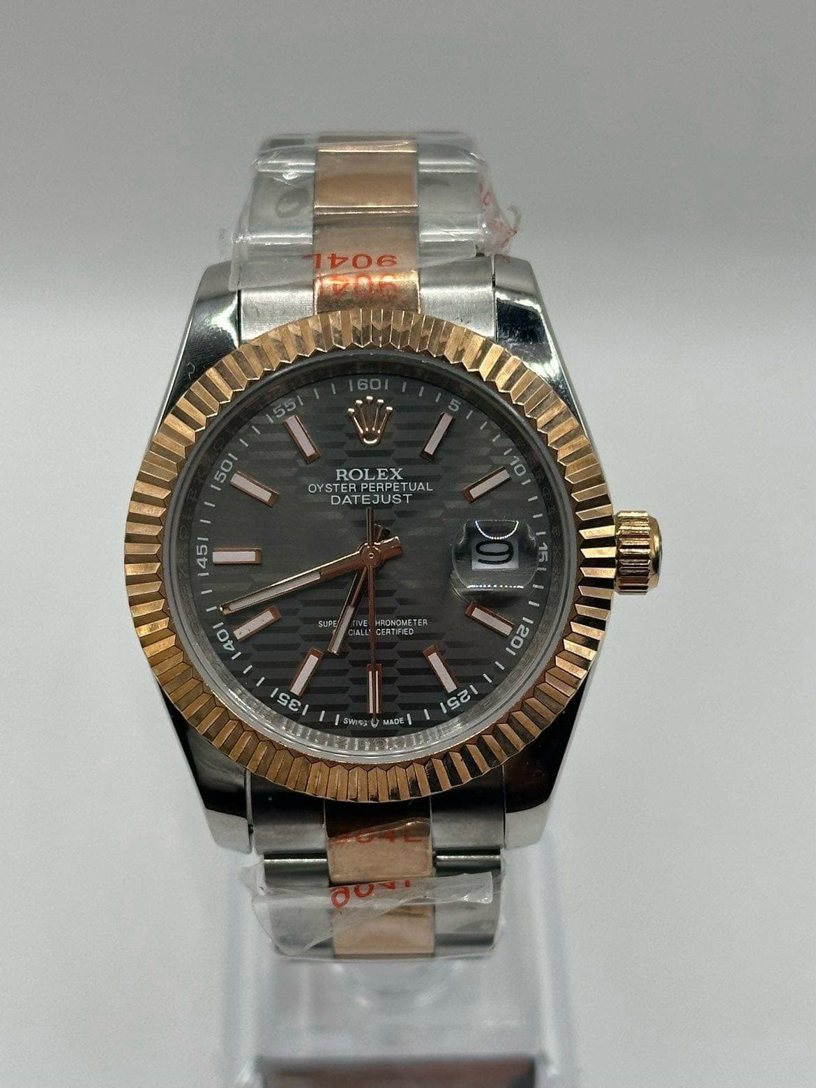 Datejust 41 · Bicolor Everose, grijs motief