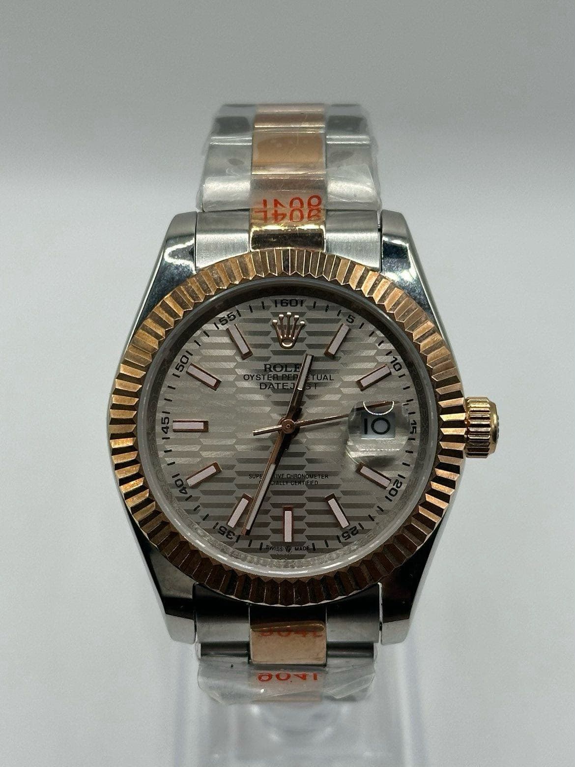 Datejust 41 · Bicolor Everose, zilver motief